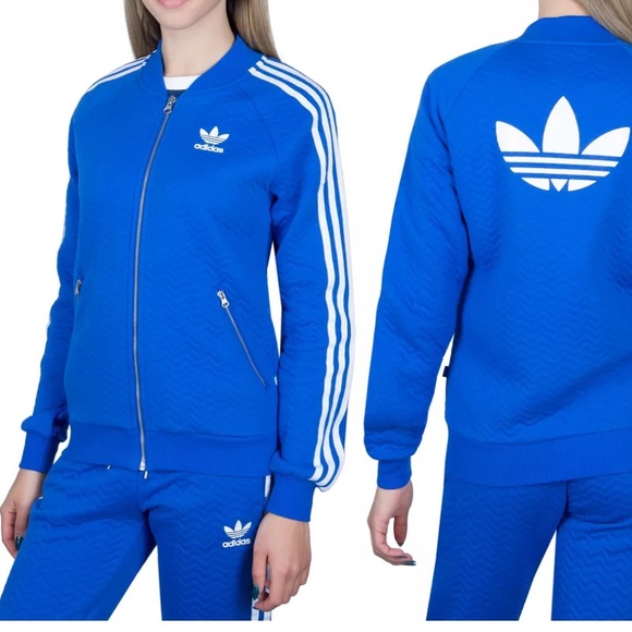 adidas originals superstar track jacket blue